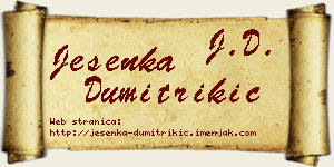 Jesenka Dumitrikić vizit kartica